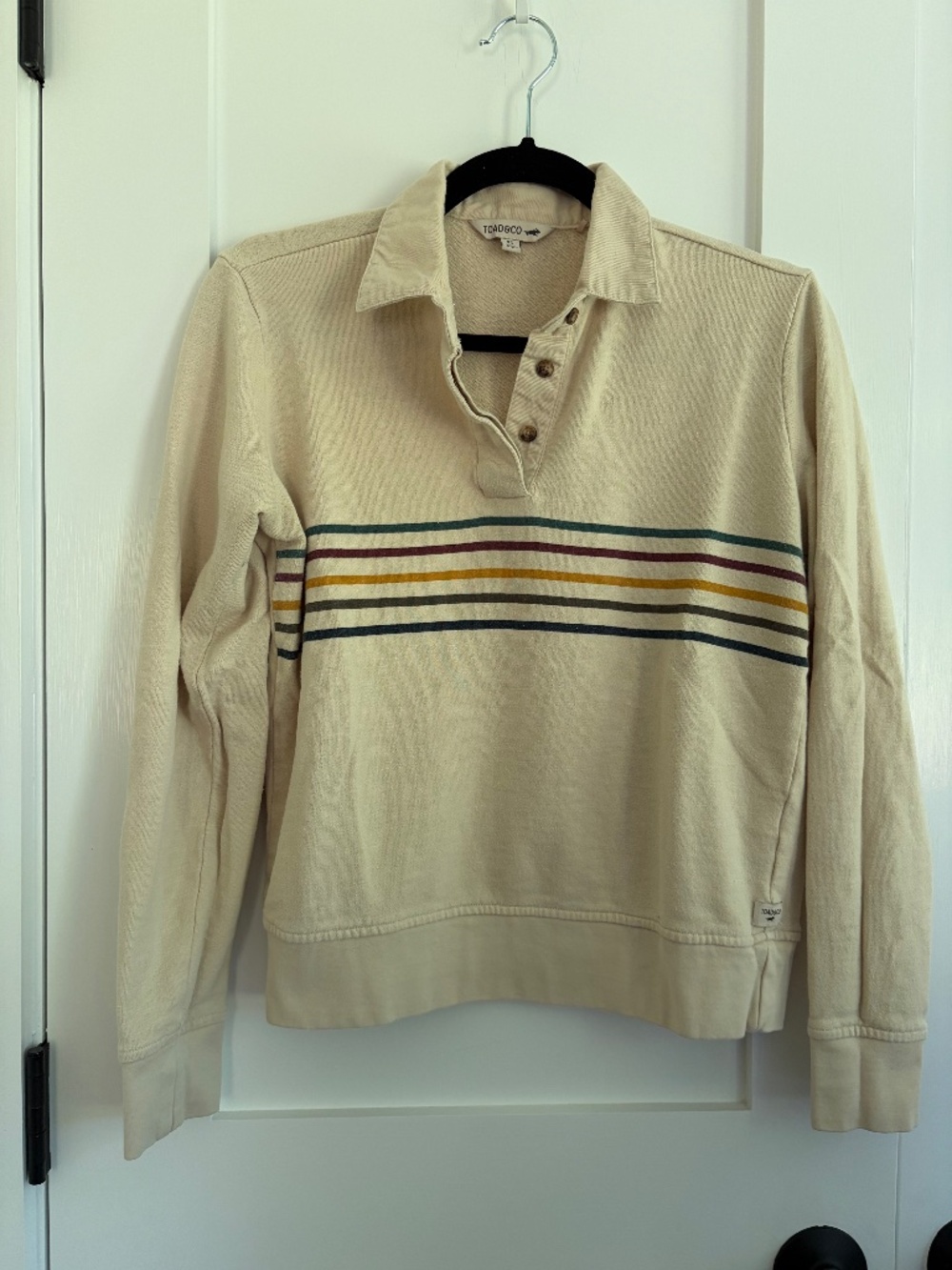 Women's Toad & Co Rugby Retro Striped Shirt Size XS